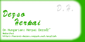 dezso herpai business card